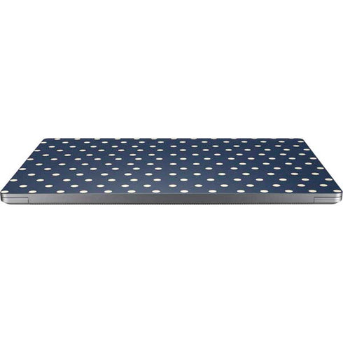Blue and Cream Polka Dots Universal Laptop 12in (9.8 x 6.8in) Skin